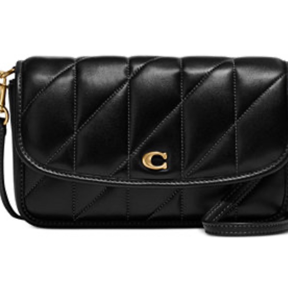 COACH HAYDEN Black Quilted Leather Crossbody Bag